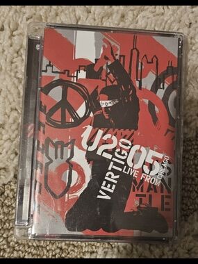 U2 2005 Vertigo Live From Chicago CD Case - Red & Black Artwork